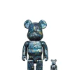 Be@rbrick Jackson Pollock Studio Chrome