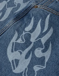Flamepuzz Relaxed Denim Pants