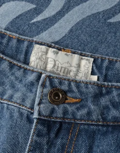 Flamepuzz Relaxed Denim Pants